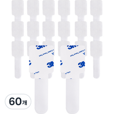 코멧 간편스트랩 전선정리 찍찍이 케이블타이, 화이트, 60개