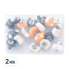 Khohimo 可愛貓狗立體造型圖釘組 4W188, 20入, 2組