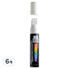 우찌다 데코 컬러 아크릴 마카 점보 415 0 화이트, 6개, 1색