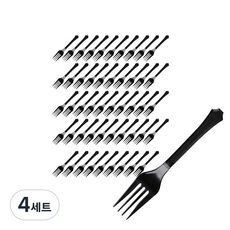 대성기업 개별포장 포크 블랙, 50개입, 4세트