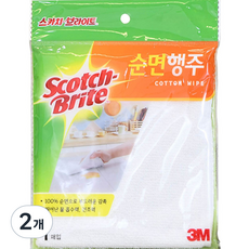 스카치브라이트 쓰리엠 순면행주 플러스, 2개