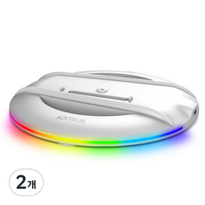 조이트론 PS 5 슬림 RGB 서클 세로 스탠드, JTP5-207, 화이트, 2개