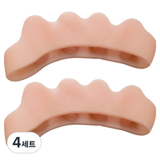 Babalain 腳趾伸展矽膠環 雙腳穿戴組 膚色, 4套