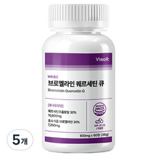 바이솔트 브로멜라인 퀘르세틴 큐, 5개, 60정