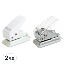 KW-triO 堡勝企業 辦公室裝飾迷你打孔機 2種組, 2組, 透明, 白色