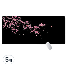 쇼핑닥터 게임용사무용 마우스 장패드 600 x 300 x 3 mm, 블랙벛꽃, 5개