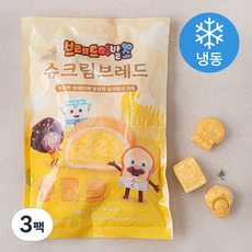 브레드이발소 우리밀 슈크림 브레드 (냉동), 500g, 1개입, 3개