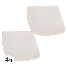 Blockmart 飯店式圓角方形肥皂架, 白色, 4個