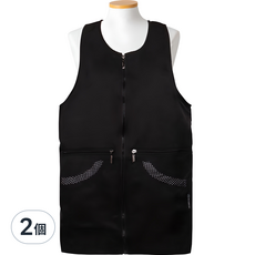 Rosa Home 點點背心圍裙 XL, 黑色, 2個