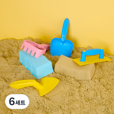 캐스비 네이처 모래찍기틀 미장 야외완구, 혼합색상, 165g, 6세트