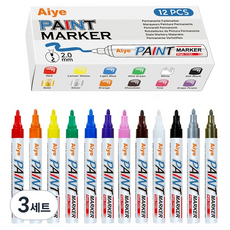 동아피엠에스 페인트 마카세트, 3세트, 12색