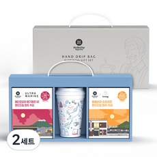 맥널티커피 핸드드립 행복 커피세트, 에티오피아 예가체프 G2 8g x 7p + 콜롬비아 수프리모 8g x 7p + 리유저블컵, 2세트