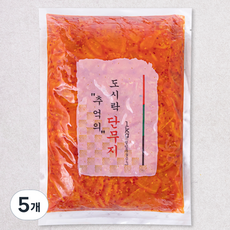추억의 도시락 단무지, 1kg, 5개