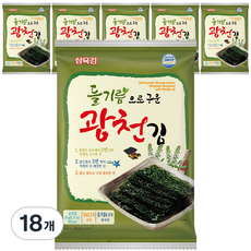 삼육김 들기름으로 구운 광천 전장김, 20g, 18개