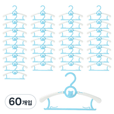 센스이따 아동용 조절가능 다기능 옷걸이, 03 블루, 60개입