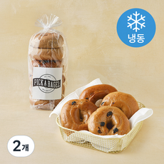 PICK A BAGEL 시나몬건포도 베이글 6개입 (냉동), 678g, 2개