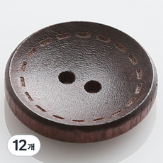 盤狀縫線鈕扣 25mm, 混合顏色, 12個