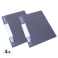 班特斯 口袋式40口袋透明文件夾 A4, 灰色, 4個
