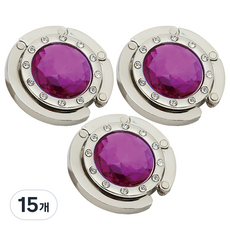 Herb Plus 水晶閃亮便攜式掛包鉤, 薰衣草紫, 15個