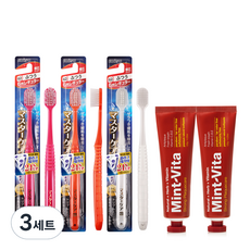 EBiSU 惠百施 Master Care 牙刷 隨機出貨 3入 + 強效薄荷維他命牙膏 120g 2入組, 3套