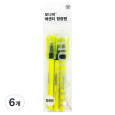 monAmi Essenti Bright 螢光筆 3入, 黃色, 6個