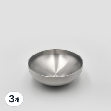 不鏽鋼霧面雙層冷麵碗 19cm, 3個, 單一顏色