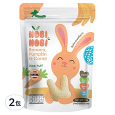 NOBI NOBI 娜比 兔兔小米菓, 15g, 2包, 香蕉蔬果