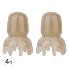章魚按摩器 頭皮刮痧, 4個, 灰色