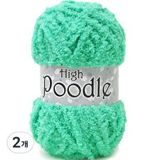 Knitt High Poodle編織線 80g, 06 翠綠色, 2入