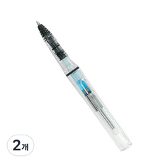 Yaza Company墨水填充型壓桿原子筆 0.6 F, 2個