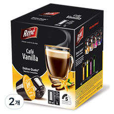 Rene Dolce Gusto 膠囊相容香草味咖啡, 2個, 16入, 7g