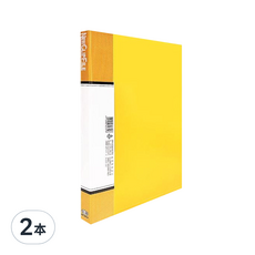 Lan CHYn 連勤牌文具 PP 右中強力夾 + 左上強力夾 LC-515D-Y, 黃色, 2本