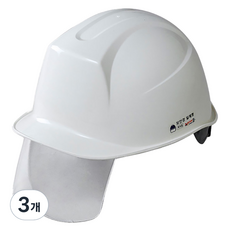 동명 건설현장 신투구형 보안경 안전모 DMS-D-3001SH, 아이보리, 3개