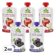 비오이탈리아 유아용 유기농 퓨레 사과 120g x 3p + 푸룬 120g x 2p 세트, 2세트