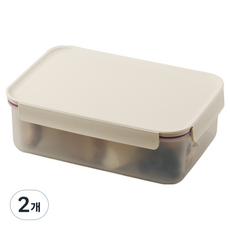 락앤락 프레쉬 프로텍트 밀폐용기 아이보리, 2개, 2.8L