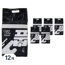 풉 고양이 라이트 두부샌드, 7L, 12개, 참숯