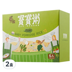 王朝寶寶粥 6包入 900g 嬰幼兒副食品, 菠菜銀魚, 2盒
