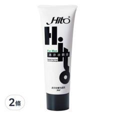 HiTO 伊的 清涼按摩男性洗面乳 清涼冰麝香 120g, 120ml, 2條