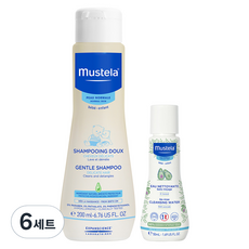 Mustella 溫和洗髮水 200ml + 免沖洗卸妝水 50ml 套組, 6套