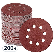 O-ON 8孔魔鬼氈研磨機圓形砂紙 100目, 200個