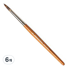 HWAHONG 華虹 圓頭人造合成毛細筆 345, 5號, 6個