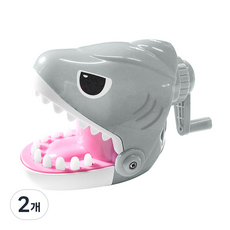 投影鯊魚輪盤安全削筆器, 灰色, 2個