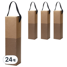 indi.k 緞帶提把紅酒盒 牛皮紙, 24個, 混合色