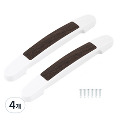 철물대장 베란다 샷시 좌우 겸용 만능 미닫이손잡이, 4개, 월넛