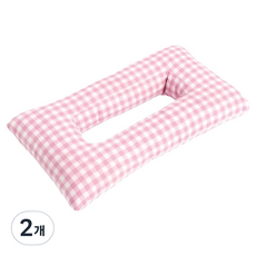 소울리치 귀 눌림없는 꿈잠자는 피어싱 베개 향긋한 메밀형, 핑크, 2개