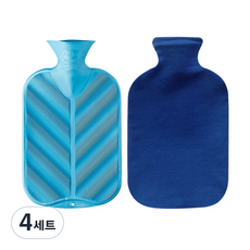 파쉬 3D 메탈 핫팩 물주머니 2L 랜덤 발송 + 면쭈리커버 블루, 4세트