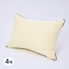 Holiday洗涤方便的厚重量Aller Brick邊緣枕芯, 淺褐色, 4個