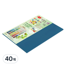 종이문화 양면색상지 뉴씨플레인 No.65 남색, 40개