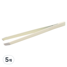 러비쉬 슬림 트위저 사선형, 5개, 아이보리