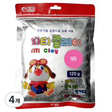 티티 클레이, 분홍, 120g, 4개